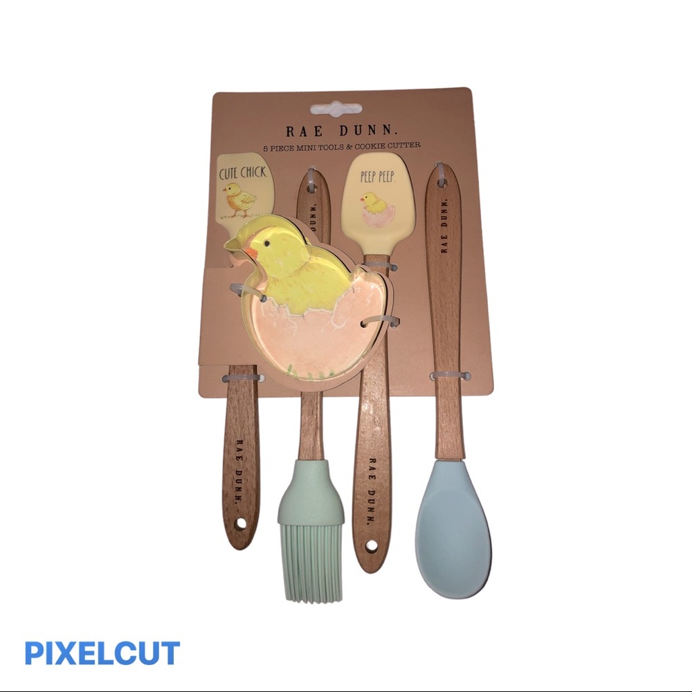 NWT Rae Dunn 5 Piece Mini Tools & Cookie Cutter Easter